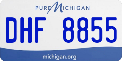MI license plate DHF8855