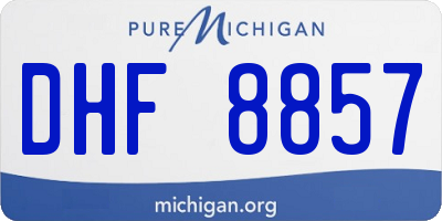 MI license plate DHF8857
