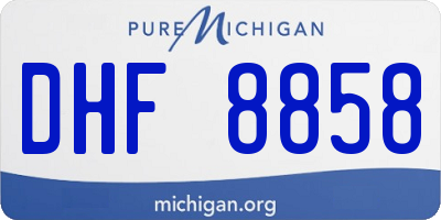 MI license plate DHF8858