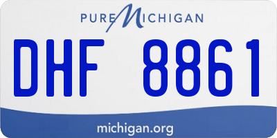 MI license plate DHF8861