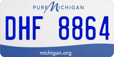 MI license plate DHF8864