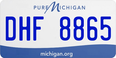 MI license plate DHF8865