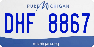MI license plate DHF8867