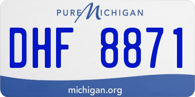MI license plate DHF8871