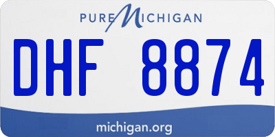 MI license plate DHF8874