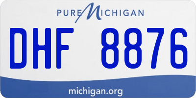 MI license plate DHF8876
