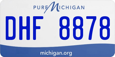 MI license plate DHF8878