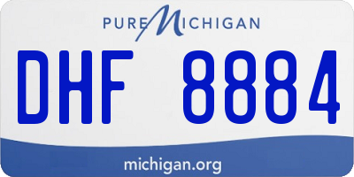 MI license plate DHF8884