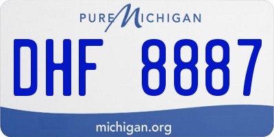 MI license plate DHF8887
