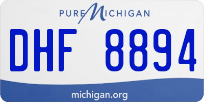 MI license plate DHF8894