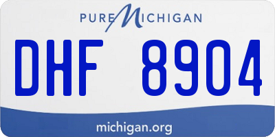 MI license plate DHF8904