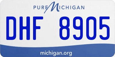 MI license plate DHF8905
