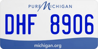 MI license plate DHF8906