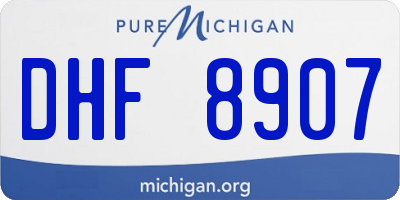 MI license plate DHF8907