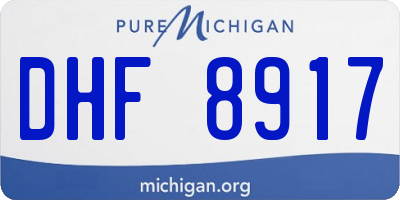 MI license plate DHF8917