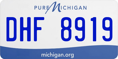 MI license plate DHF8919