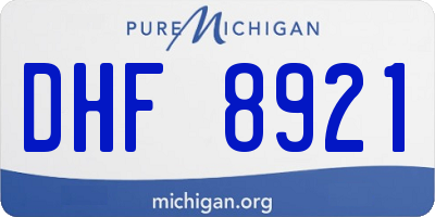 MI license plate DHF8921