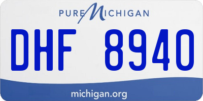 MI license plate DHF8940