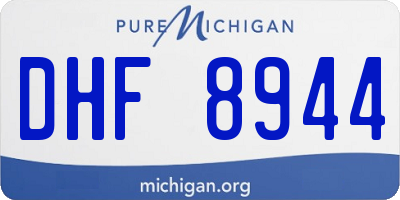 MI license plate DHF8944