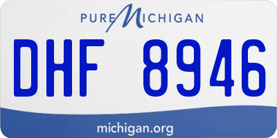 MI license plate DHF8946