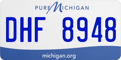 MI license plate DHF8948