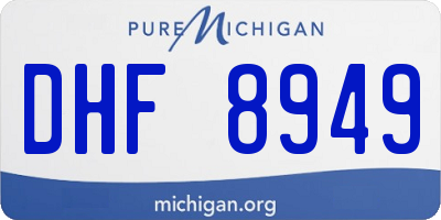 MI license plate DHF8949