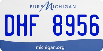 MI license plate DHF8956