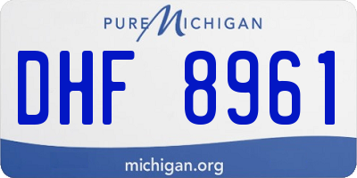 MI license plate DHF8961