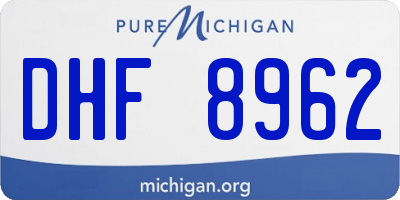 MI license plate DHF8962