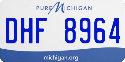 MI license plate DHF8964