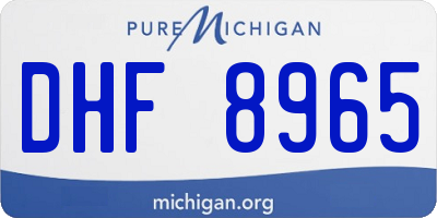 MI license plate DHF8965