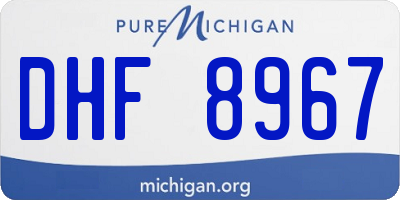 MI license plate DHF8967