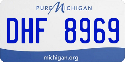 MI license plate DHF8969