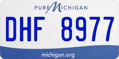 MI license plate DHF8977