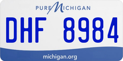 MI license plate DHF8984
