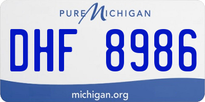 MI license plate DHF8986
