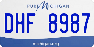 MI license plate DHF8987