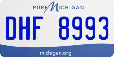 MI license plate DHF8993