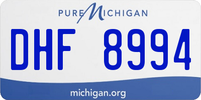 MI license plate DHF8994