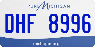 MI license plate DHF8996