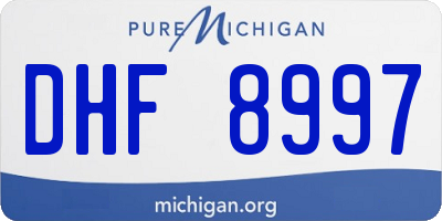 MI license plate DHF8997