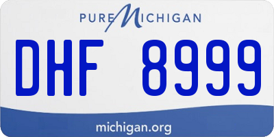 MI license plate DHF8999