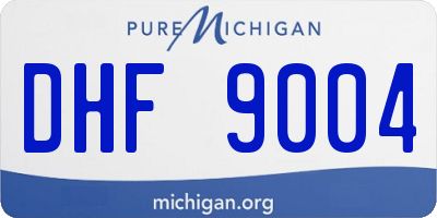 MI license plate DHF9004