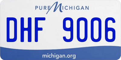 MI license plate DHF9006