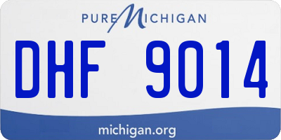 MI license plate DHF9014