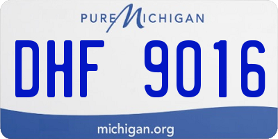 MI license plate DHF9016