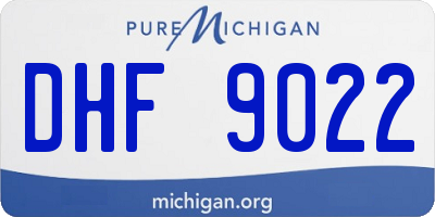 MI license plate DHF9022