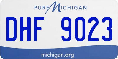 MI license plate DHF9023
