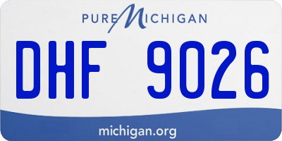 MI license plate DHF9026