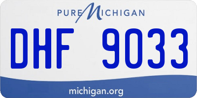MI license plate DHF9033